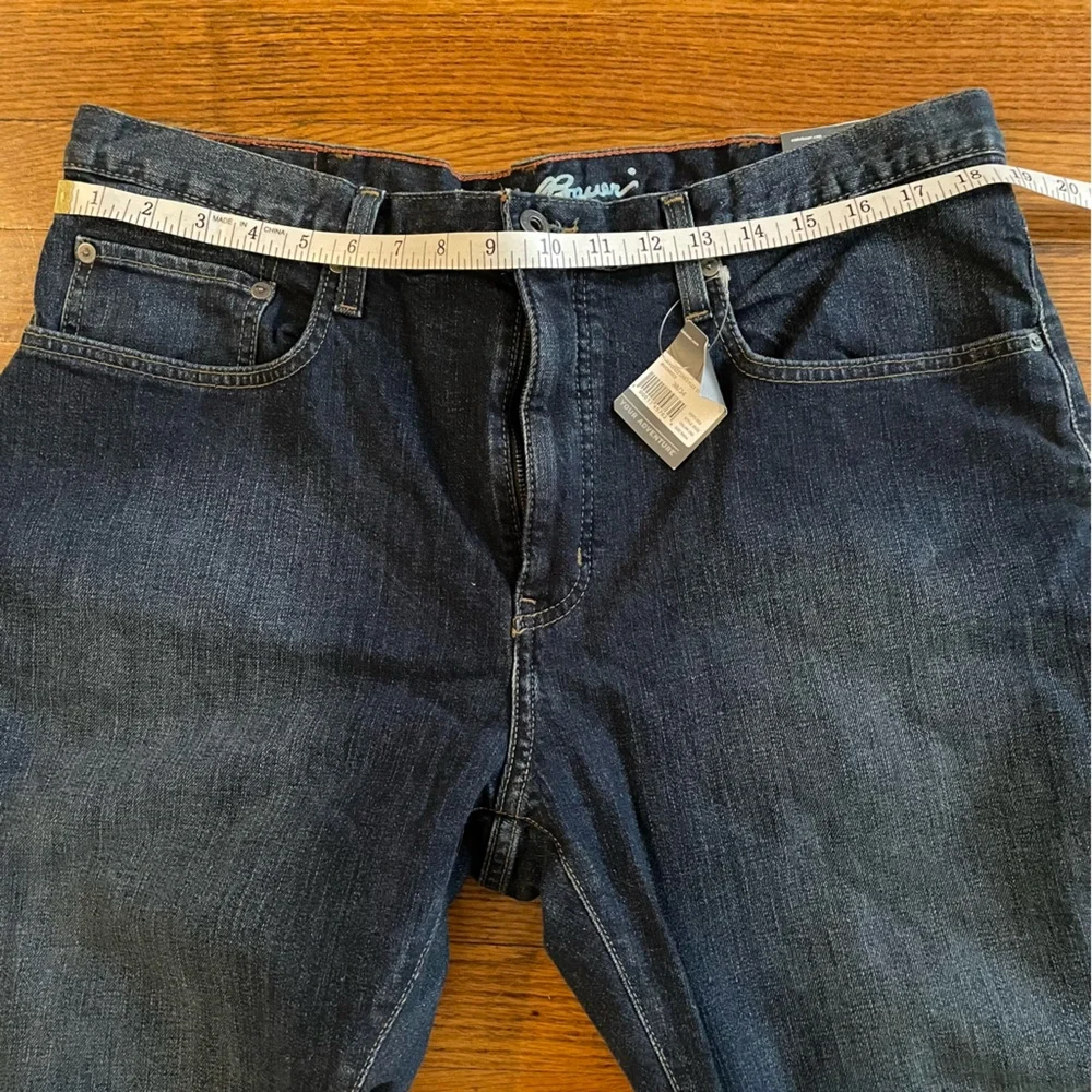 NWT Eddie Bauer Fleece Lined Classic Straight Flex Winter Jeans - Picture 2 of 10